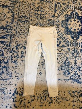 PINK Victoria's Secret Cream High-Rise Leggings with Side Pockets